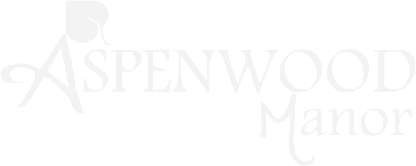 Aspenwood Manor White Logo